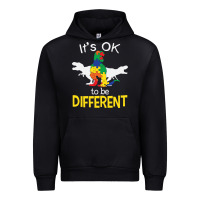 Black it’s ok to be different autism dinosaur Urban Hoodie - linhVisuals
