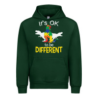 Forest Green it’s ok to be different autism dinosaur Urban Hoodie - linhVisuals