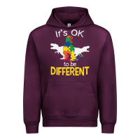 Mauve Wine it’s ok to be different autism dinosaur Urban Hoodie - linhVisuals