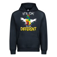Navy it’s ok to be different autism dinosaur Urban Hoodie - linhVisuals