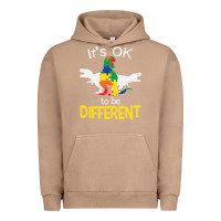 Pigment Burro it’s ok to be different autism dinosaur Urban Hoodie - linhVisuals
