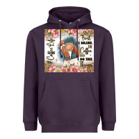 Plum first i drink the coffee then i do the things Heavyweight Hoodie - JahusDesignShop