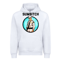 White sumbitch Urban Hoodie - linhVisuals