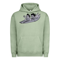Pigment Oil Green newastro boy and uran Urban Hoodie - linhVisuals