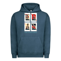 Pigment Midnight Navy the four kings of boxing Urban Hoodie - linhVisuals