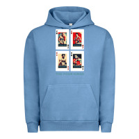 Pigment Pebble Blue the four kings of boxing Urban Hoodie - linhVisuals
