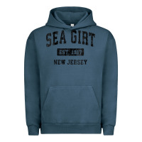 Pigment Midnight Navy womens sea girt new jersey nj vintage sports design black design v nec Urban Hoodie - linhVisuals