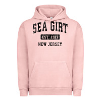 Pigment Salmon womens sea girt new jersey nj vintage sports design black design v nec Urban Hoodie - linhVisuals