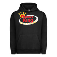 Pigment Black pizza king cowboy Urban Hoodie - linhVisuals