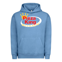 Pigment Pebble Blue pizza king cowboy Urban Hoodie - linhVisuals