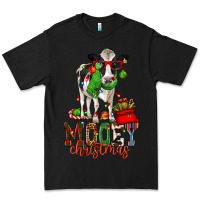 Black mooey christmas holstein cow Premium Tee - CowGirlArtShop
