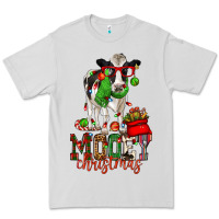 Dove Grey mooey christmas holstein cow Premium Tee - CowGirlArtShop