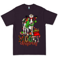 Plum mooey christmas holstein cow Premium Tee - CowGirlArtShop