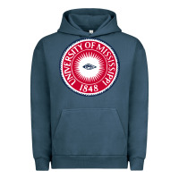 Pigment Midnight Navy university of mississippi seal Urban Hoodie - linhVisuals