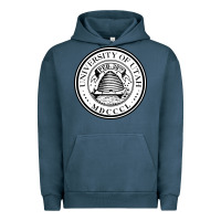 Pigment Midnight Navy university of utah seal Urban Hoodie - linhVisuals