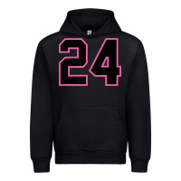 Black number 24 sports jersey athlete fan pink black lucky number t shirt Urban Hoodie - linhVisuals