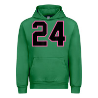 Emerald number 24 sports jersey athlete fan pink black lucky number t shirt Urban Hoodie - linhVisuals