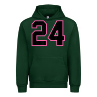 Forest Green number 24 sports jersey athlete fan pink black lucky number t shirt Urban Hoodie - linhVisuals