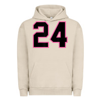 Pigment French Oak number 24 sports jersey athlete fan pink black lucky number t shirt Urban Hoodie - linhVisuals