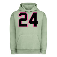 Pigment Oil Green number 24 sports jersey athlete fan pink black lucky number t shirt Urban Hoodie - linhVisuals