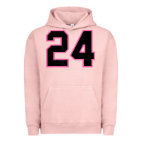 Pigment Salmon number 24 sports jersey athlete fan pink black lucky number t shirt Urban Hoodie - linhVisuals