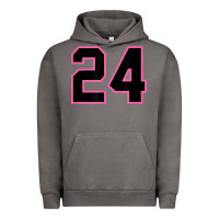 Pigment Tornado number 24 sports jersey athlete fan pink black lucky number t shirt Urban Hoodie - linhVisuals