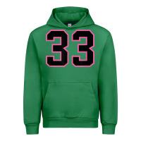 Emerald number 33 sports jersey athlete fan pink black lucky number t shirt Urban Hoodie - linhVisuals