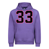 Tulip number 33 sports jersey athlete fan pink black lucky number t shirt Urban Hoodie - linhVisuals
