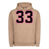 Pigment Burro number 33 sports jersey athlete fan pink black lucky number t shirt Urban Hoodie - linhVisuals