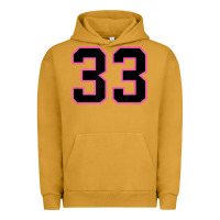 Pigment Peanut Butter number 33 sports jersey athlete fan pink black lucky number t shirt Urban Hoodie - linhVisuals