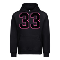 Black number 33 sports jersey athlete fan pink black lucky number t shirt Urban Hoodie - linhVisuals