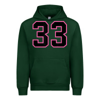 Forest Green number 33 sports jersey athlete fan pink black lucky number t shirt Urban Hoodie - linhVisuals
