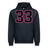 Navy number 33 sports jersey athlete fan pink black lucky number t shirt Urban Hoodie - linhVisuals