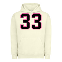 Pigment Pistachio number 33 sports jersey athlete fan pink black lucky number t shirt Urban Hoodie - linhVisuals