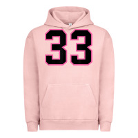 Pigment Salmon number 33 sports jersey athlete fan pink black lucky number t shirt Urban Hoodie - linhVisuals