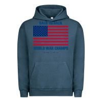 Pigment Midnight Navy newback to back world war champs back Urban Hoodie - linhVisuals