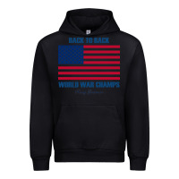Black newback to back world war champs back Urban Hoodie - linhVisuals