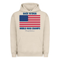 Pigment French Oak newback to back world war champs back Urban Hoodie - linhVisuals