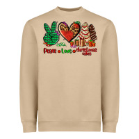 Mushroom peace love Christmas cakes Heavyweight Sweatshirt - AdoDesignShop