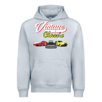 Heather Grey vintage classic oldies cars Urban Hoodie - linhVisuals