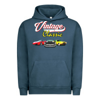 Pigment Midnight Navy vintage classic oldies cars Urban Hoodie - linhVisuals