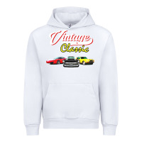 White vintage classic oldies cars Urban Hoodie - linhVisuals