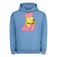 Pigment Pebble Blue newbart simpson camron Urban Hoodie - linhVisuals