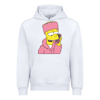 White newbart simpson camron Urban Hoodie - linhVisuals