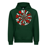 Forest Green White Stripes Urban Hoodie - linhVisuals