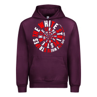 Mauve Wine White Stripes Urban Hoodie - linhVisuals