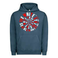 Pigment Midnight Navy White Stripes Urban Hoodie - linhVisuals