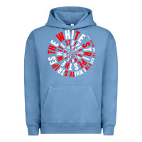 Pigment Pebble Blue White Stripes Urban Hoodie - linhVisuals