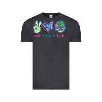 Vintage Black Peace Love Teach Vintage Tee - Jasminsmagicworld