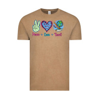 Vintage Coffee Peace Love Teach Vintage Tee - Jasminsmagicworld